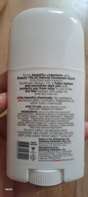 Human Nature Natural Deodorant Stick Beauty Plus
