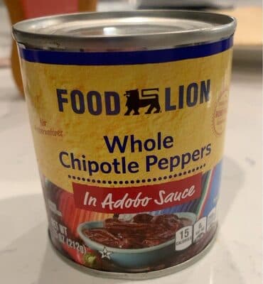 Food Lion Whole Chipotle Peppers in Adobo Sauce