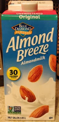 Blue Diamond Almond Breeze Almondmilk Unsweetened Original Chilled