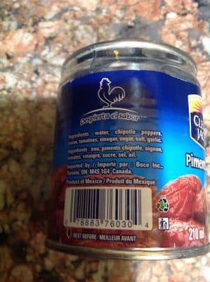 Sabormex S.A. de C.V. Clemente Jacques, Chipotle Peppers in Adobo Sauce