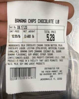 Banana Chips Chocolate