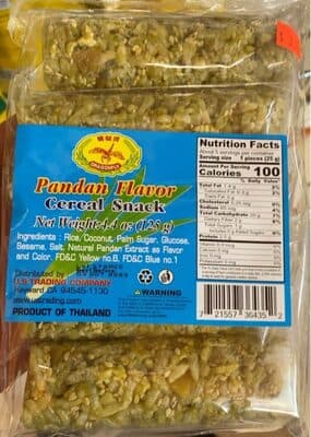 Pandan Flavor Cereal Snack