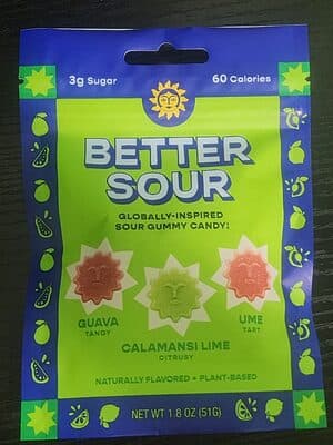 Better SOUR Gummy Candy: Guava, Calamansi Lime, Ume