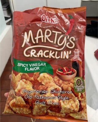 Marty's Cracklin' Vegetarian Chicharon Plain Salted