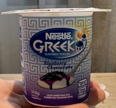 Nestle Blueberry Cheesecake Greek Flavored Yogurt