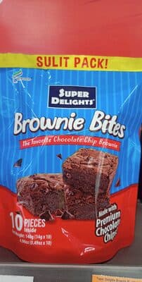 Super Delights Brownies Bites Chocolate Chip Brownie