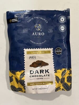 Auro 64% Dark Chocolate Coins 100% Cacao Butter