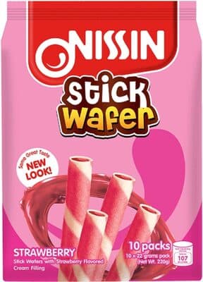 Nissin Stick Wafer Strawberry 22g
