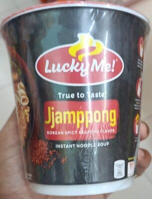Lucky Me Jjamppong Artificial Spicy Seafood Flavor Noodles