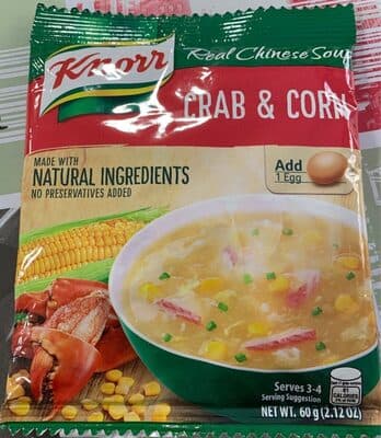 Knorr Real Chinese-style Soup Crab & Corn