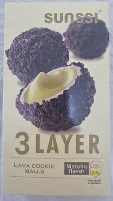 Sunssi Matcha Flavor 3 Layer Lava Cookie Balls