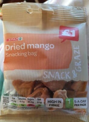 Spar Dried Mango Snacking Bag