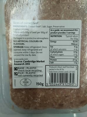 Asda 5 Slices of Corned Beef