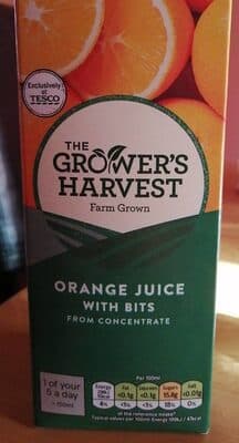 Tesco Growers Harvest Orange Juice with Bits