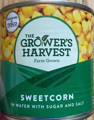 the Growers Harvest Sweetcorn in Water with Sugar and Salt
