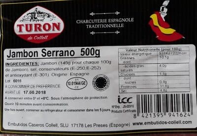 Turon de Collell Jambon Serrano