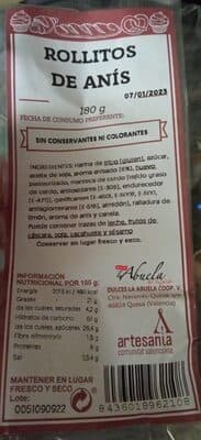 Dulces La Abuela Rollitos de Anís