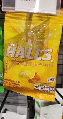 Halls Menthol Candy Honey Lemon
