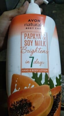AVON Natural Bodycare Papaya & Soy Milk Hand &body Lotion