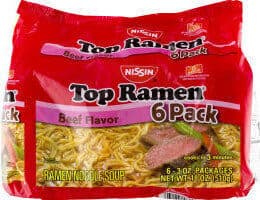 Nissin Top Ramen Beef Flavor Ramen Noodle Soup