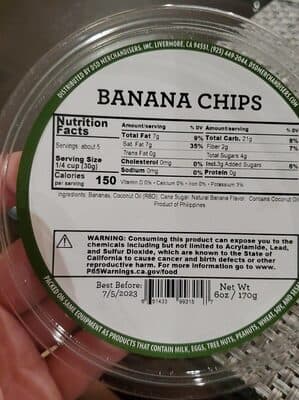 Dsd Merchandisers Banana Chips