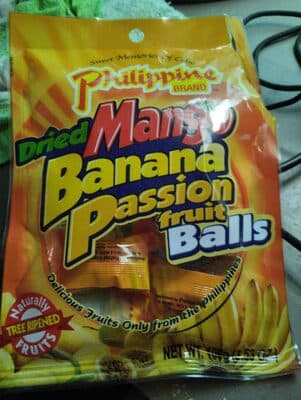 Philippine Brand Dried Mango Banana Passion Fruit Balls