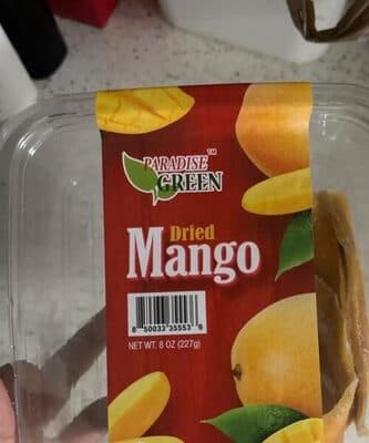 Paradise Green Dried Mango