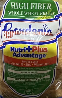 Gardenia HIGH Fiber Whole Wheat Bread