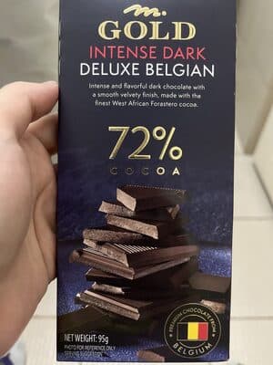 Meadows Gold Intense Dark Deluxe Belgian 72% Cocoa