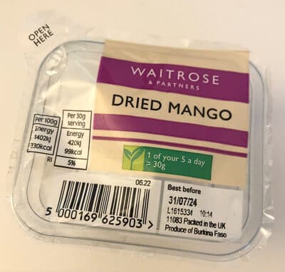 Waitrose Dried Mango